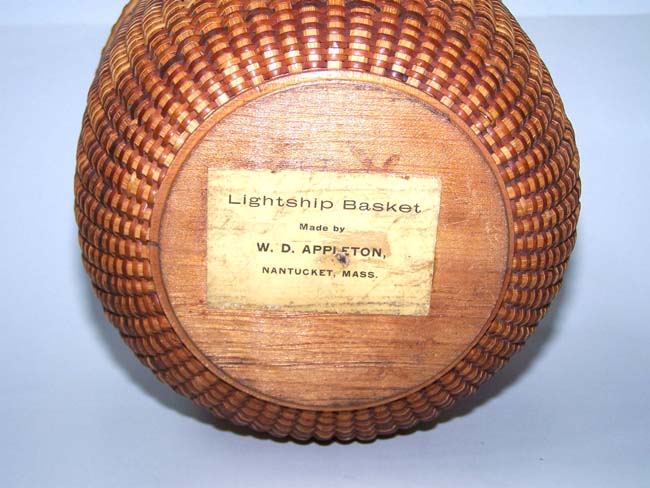 A 'Mint condition' William D. Appleton signed Nantucket Lightship Basket circa 1880-1890. — image 2